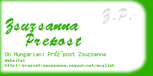 zsuzsanna prepost business card